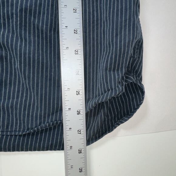 American Eagle Outfitters Men’s Button-Down Shirt Blue Pinstripe Size Small - Picture 4 of 7